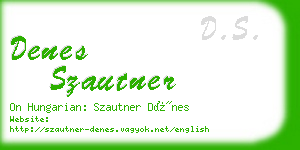 denes szautner business card